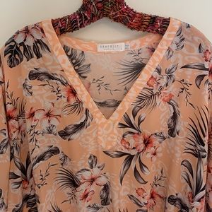 Seafolly Peach Floral Swim Coverup